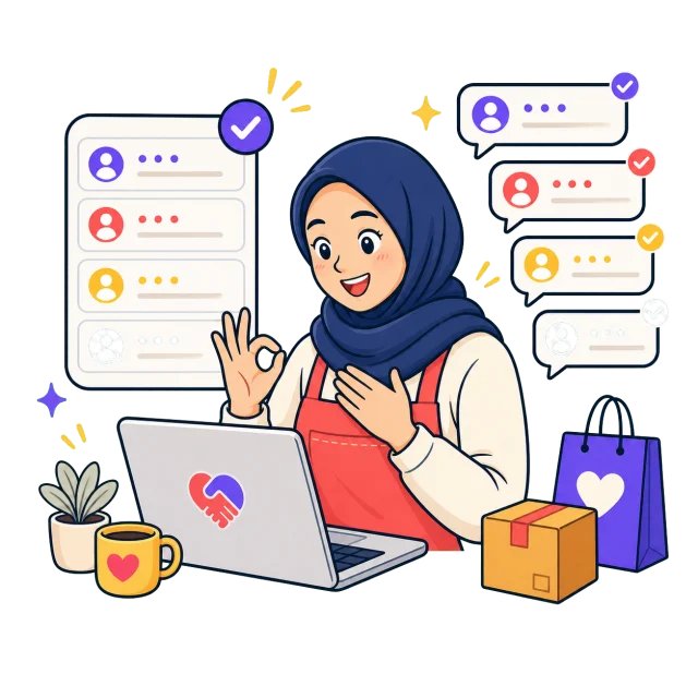 Pemilik toko lega setelah pakai Vicca